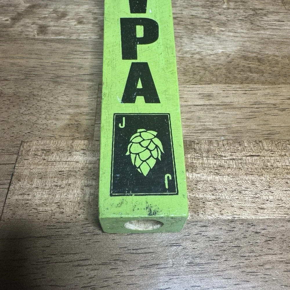 Blackstone Brewing HopJack IPA Beer Tap Handle Nashville TN Wood Green Bar Decor